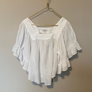 Madewell flutter sleeve top